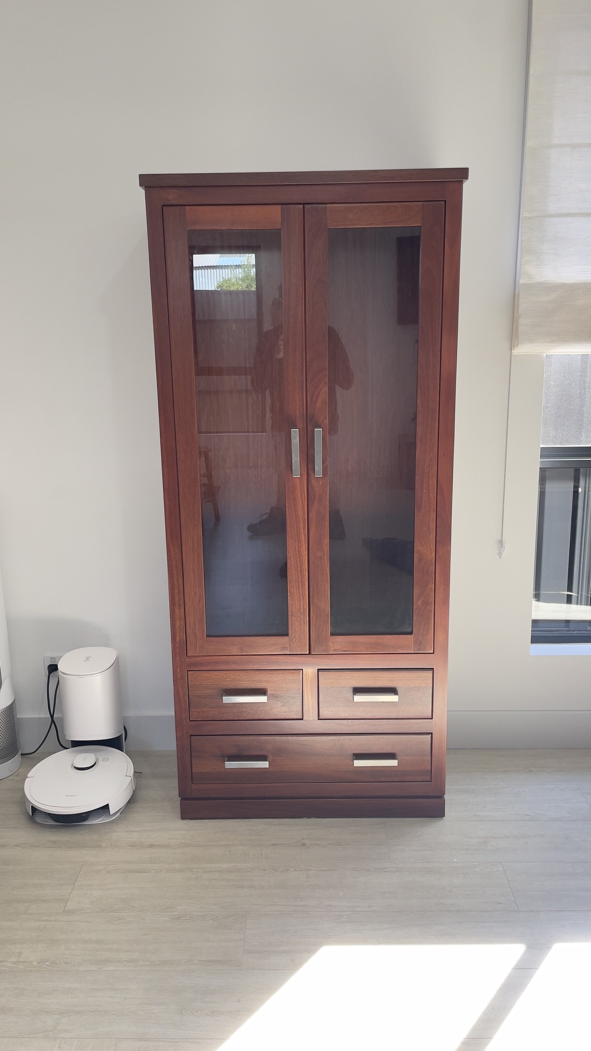 Jarrah Shelf - This beautifully shelf is made from solid Jarrah timber, one of Australia’s most prized native hardwoods. Known for its deep, rich tones and striking grain, Jarrah is as durable as it is beautiful—naturally resistant to termites, moisture, and decay. Its strength and character make it a favorite for timeless furniture and joinery. Every piece tells a story through its unique texture and color, adding warmth, elegance, and longevity to any space it’s placed in.